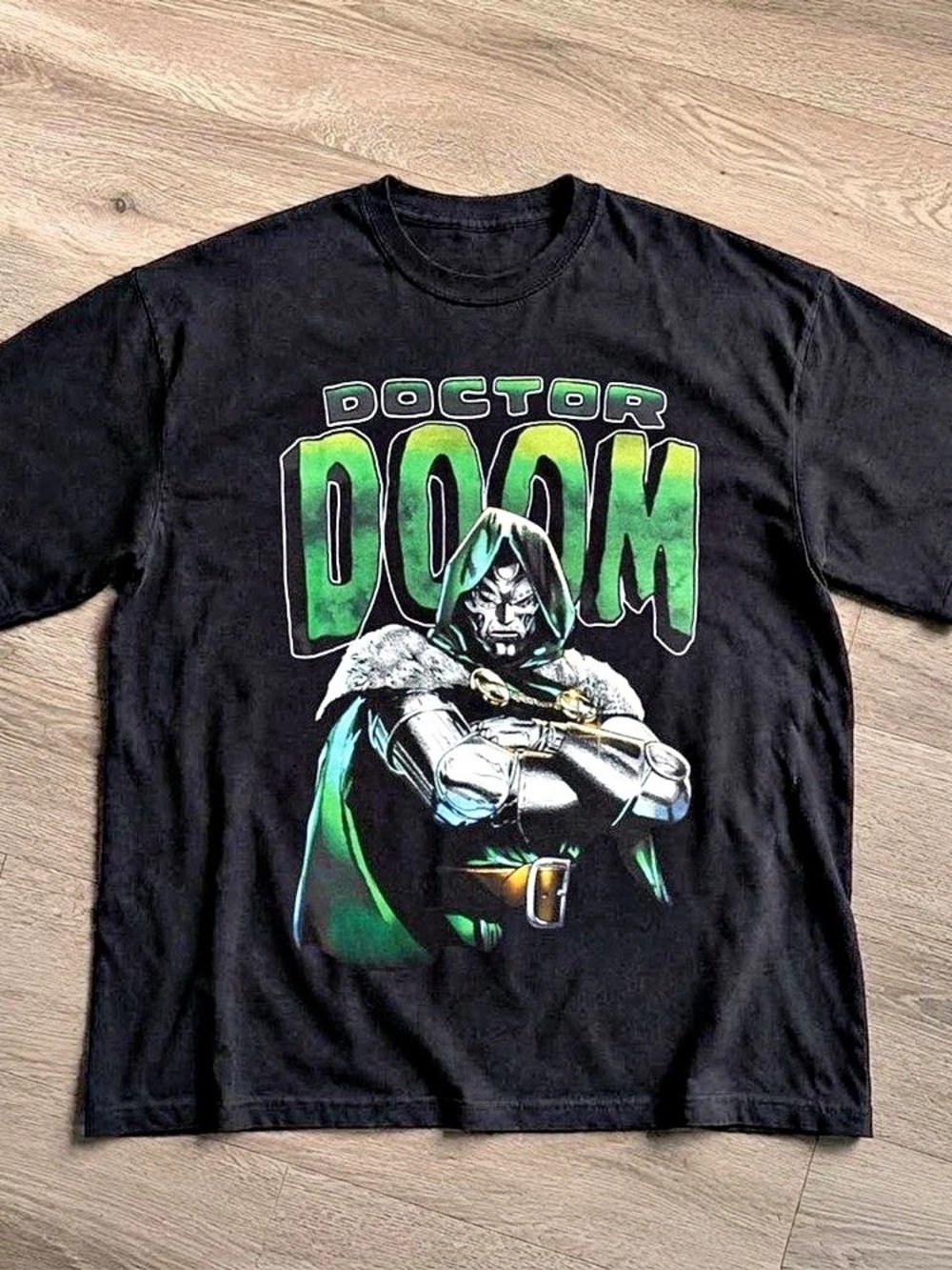 Doctor Doom Graphic Short Sleeve Tee in Black Like New